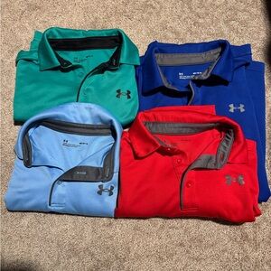 Men's Under Armour Tech Polo Lot of Four!